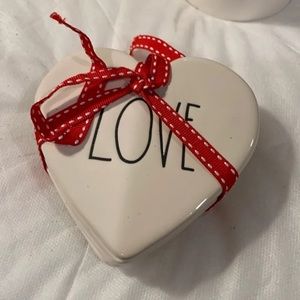 Rae Dunn Ceramic Valentines Coasters